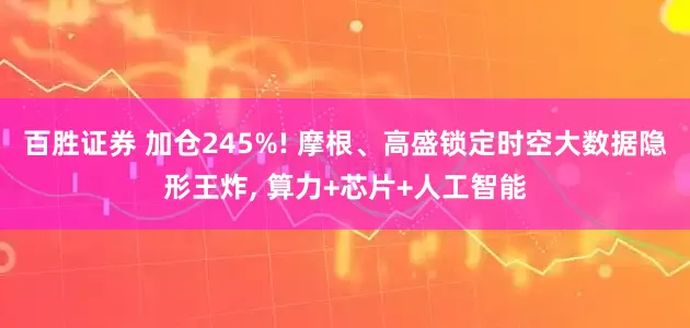 百胜证券 加仓245%! 摩根、高盛锁定时空大数据隐形王炸, 算力+芯片+人工智能